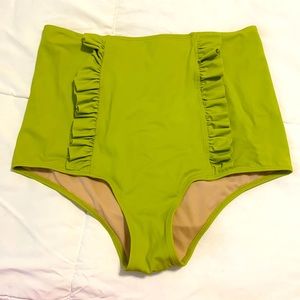 Kortni Jeane ruffle front swim bottoms size M